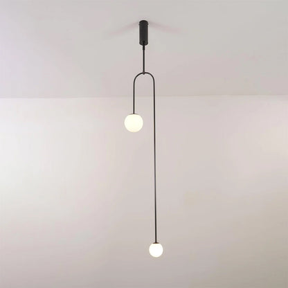 Arisha Minimalist Linear Mobile Pendant Light, Black