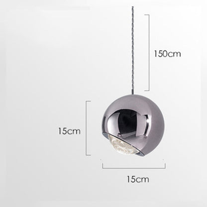 Valentina Modern Lustrous Golden Metal Ball Pendant Light