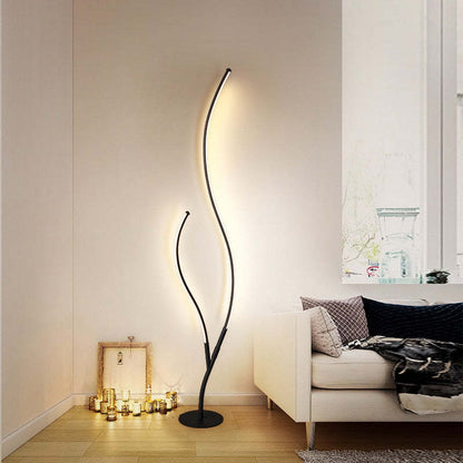 Louise Modern Simple Floor Lamp, Black & White
