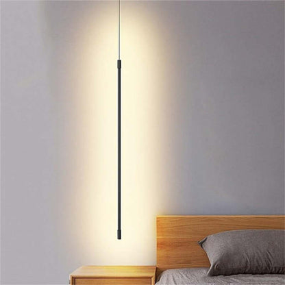 Suspension linéaire minimaliste Erix pour chevet, noire