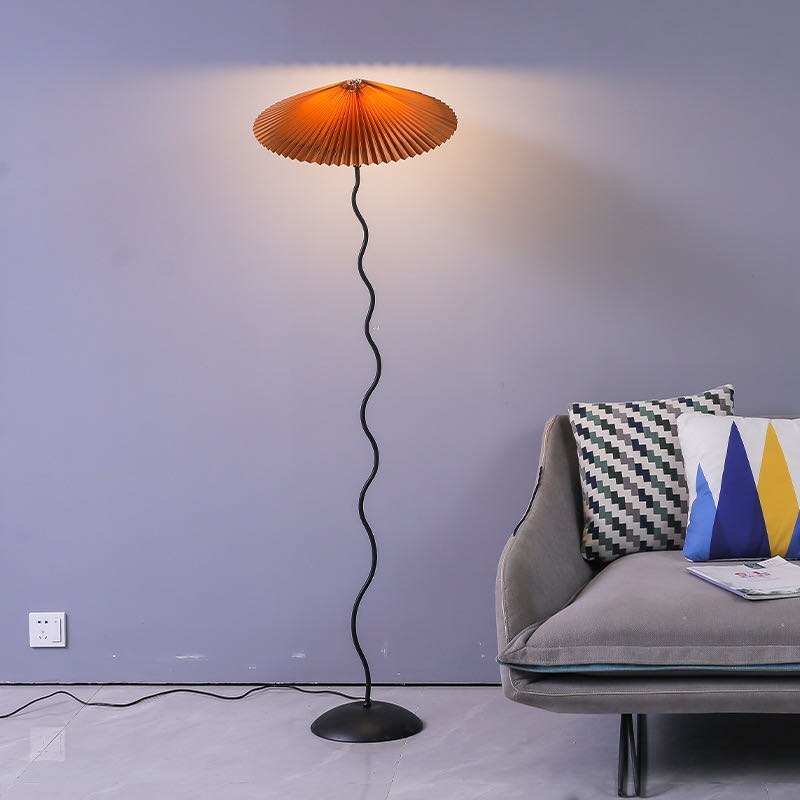 Lampadaire LED moderne en tissu champignon Ritta