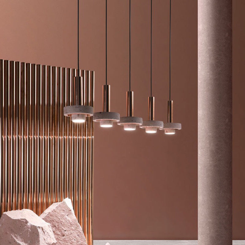 Arisha moderne bunte LED-Pendelleuchte im Art-Deco-Stil, Terrazzo
