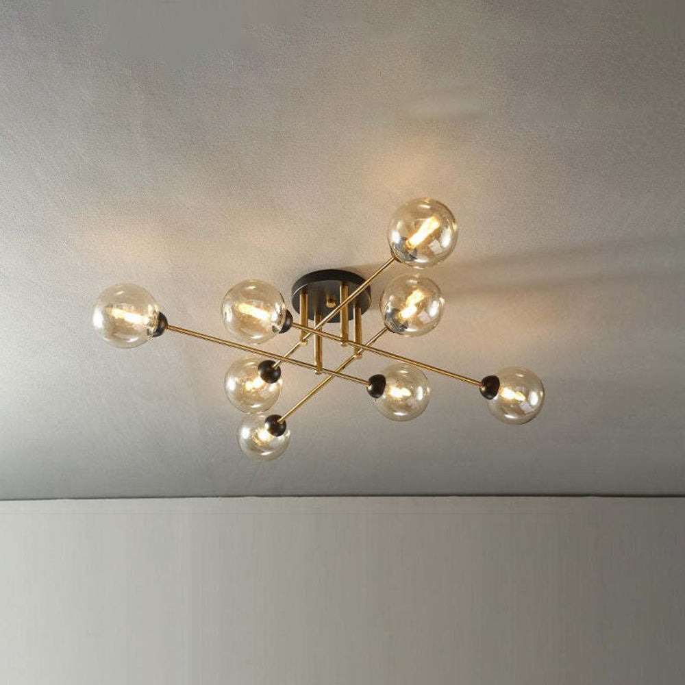 Valentina Lustre globe industriel en verre LED, 6 styles