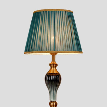 Eryn Antique Floor Lamp, Multi Colors, Metal/Fabric, Bedroom