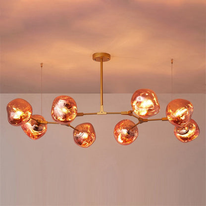 Arisha Modern Globe Lava 3 Pendant Light Fixture