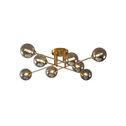 Valentina Lustre globe industriel en verre LED, 6 styles