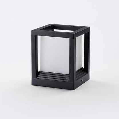 Ray Modern Rectangular Metal Outdoor Lamps, Black