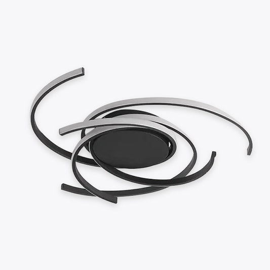 Arisha Moderne Deckenleuchte mit mehreren Arc-Linien, Schwarz/Weiß