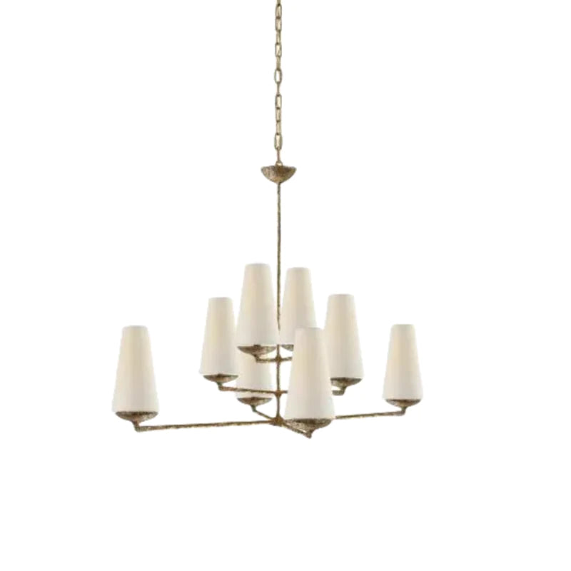 Silva Vintage LED Kronleuchter Weiß Schwarz Schlafzimmer Küche