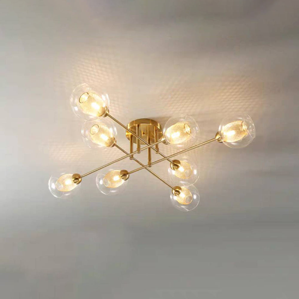 Valentina Lustre globe industriel en verre LED, 6 styles