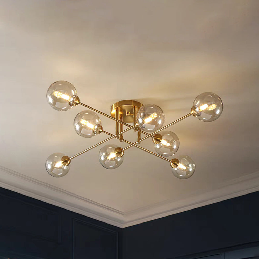 Valentina Lustre globe industriel en verre LED, 6 styles