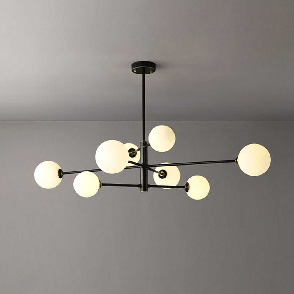 Valentina Modern Glass Shade Pendant Light, Copper/Black