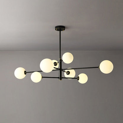Valentina Modern Glass Shade Pendant Light, Copper/Black