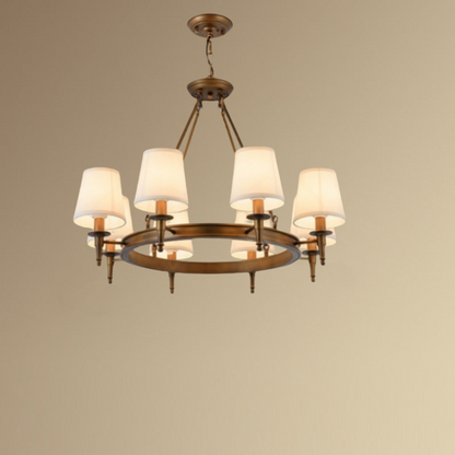 Lustre Silva vintage en métal et tissu, Noir/Cuivre