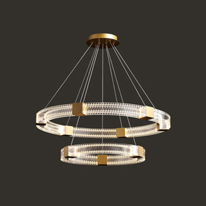 Arisha – suspension moderne ronde/ovale/métal, dorée
