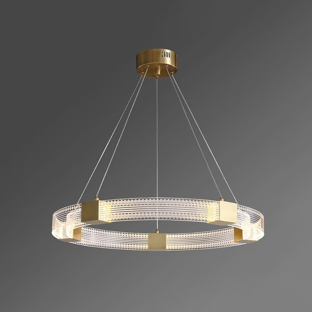 Arisha – suspension moderne ronde/ovale/métal, dorée