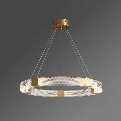 Arisha – suspension moderne ronde/ovale/métal, dorée