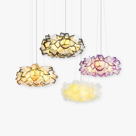 Lampada a sospensione moderna con fiori decorativi multicolori Arisha