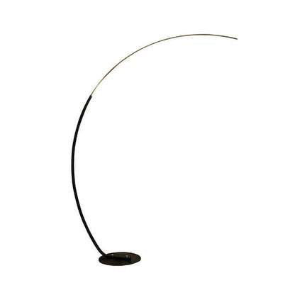 Mira Modern Arc LED Floor Lamp, Black/White, Metal/Silicon