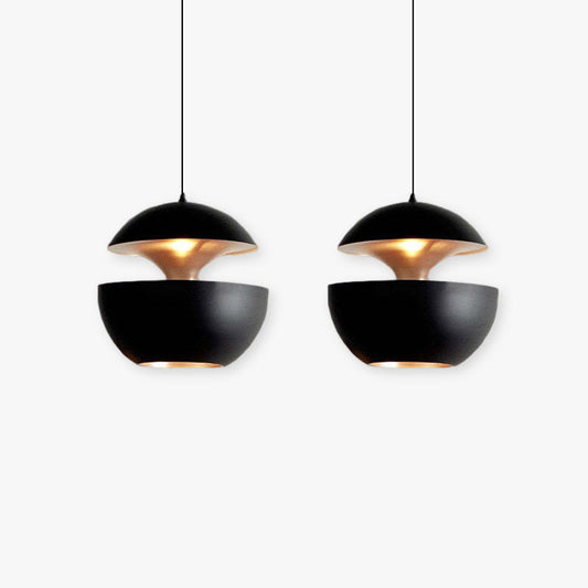 Arisha metalen moderne hanglamp, zwart/wit