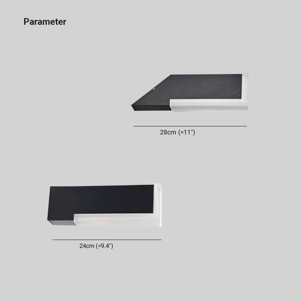 Ray Moderne geometrische Außenwandleuchte, Schwarz