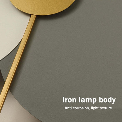Arisha Moderne Uhr Metall lackierte Wandleuchte LED-Licht Schlafzimmer