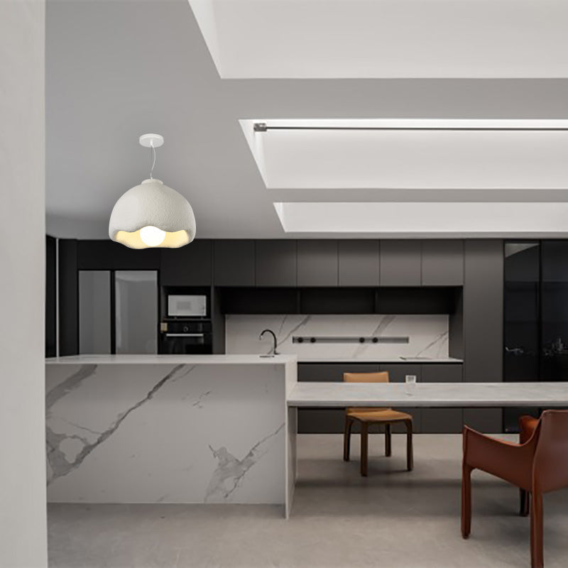 Avi Blumenförmige Pendelleuchte, weiß, Wohnzimmer, Schlafzimmer