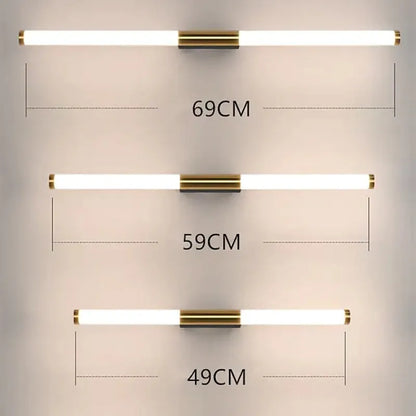 Moren Minimalist Linear Metal Wall Lamp, Gold