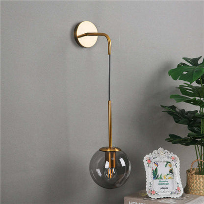 Valentina  Glass Ball Nordic LED Wall Reading Lamp Single Head