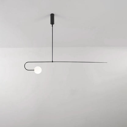 Arisha Minimalist Linear Mobile Pendant Light, Black
