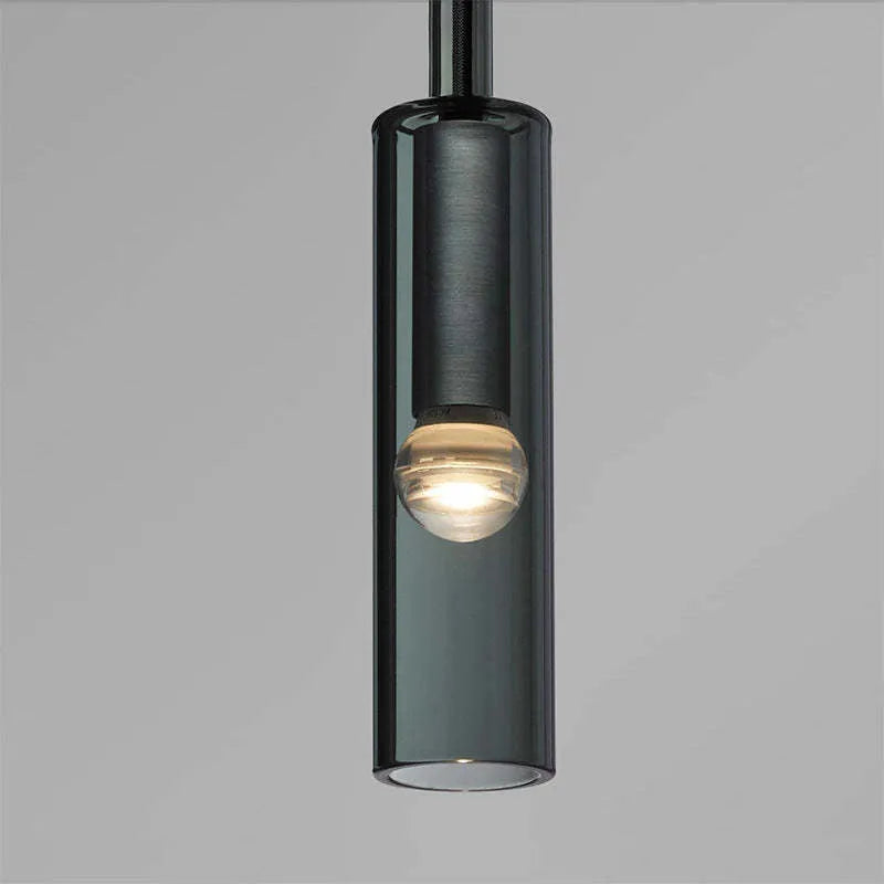Zeyro Modern Black Glass Streamlined Pendant light/Wall Lamp