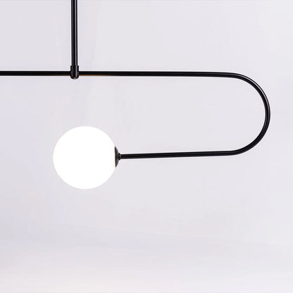 Arisha Minimalist Linear Mobile Pendant Light, Black
