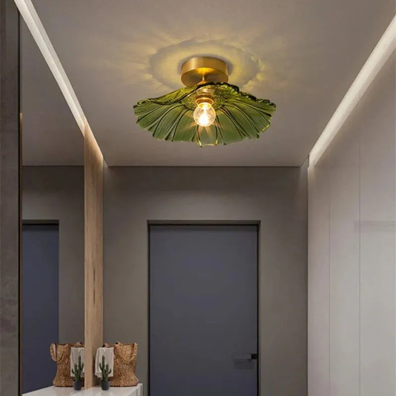 Plafonnier/Suspension en verre Calia Flower