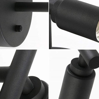 Silva Moderne Glas-Waschtisch-Wandleuchte, Schwarz, Badezimmer, 3/4 Licht