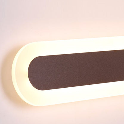 Arisha Modern Linear Vanity Wall Lamp, White/Brown, Bathroom