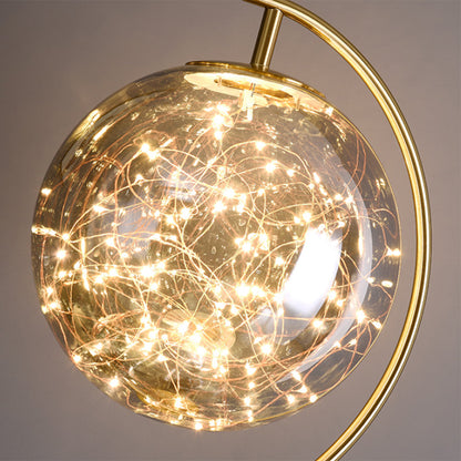 Kady Moderne Sternenkugel-Stehlampe aus Glas, Gold