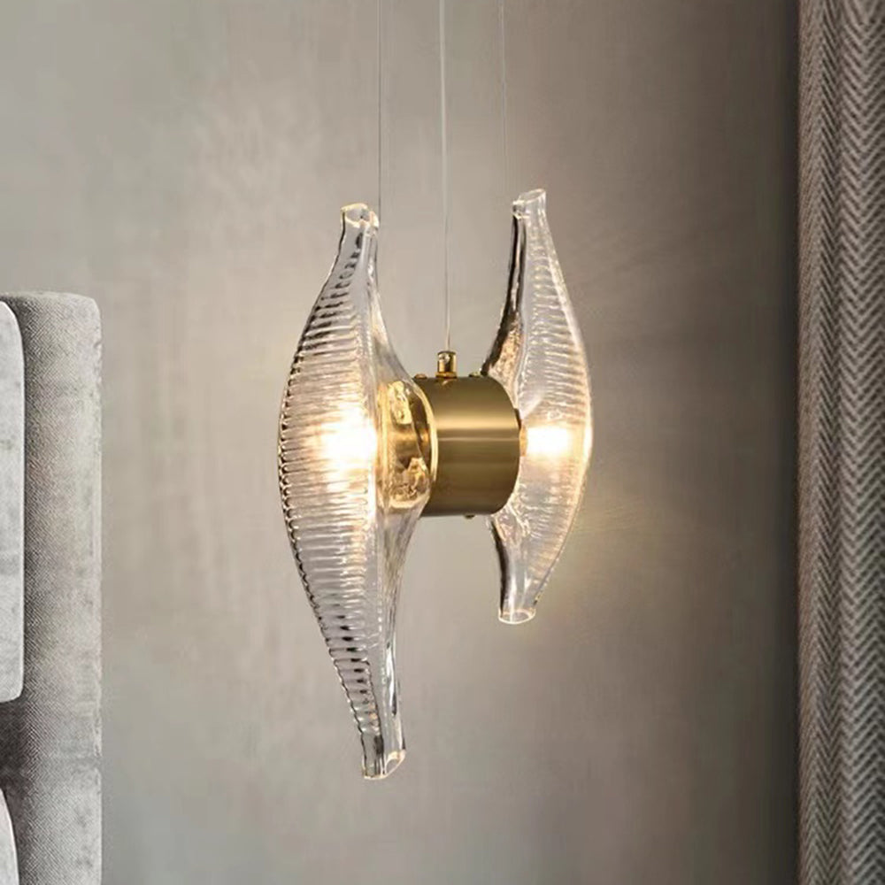 Kristy Luxus Capiz Muschel-Pendelleuchte, Glas/Metall, Nacht-/Esszimmer