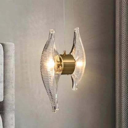 Kristy Luxus Capiz Muschel-Pendelleuchte, Glas/Metall, Nacht-/Esszimmer