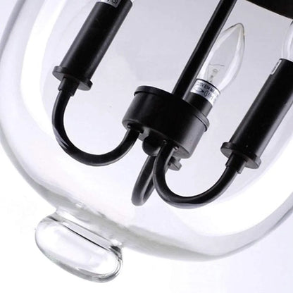 Silva Pendant Light Glass Black Industrial  LED  Living Room