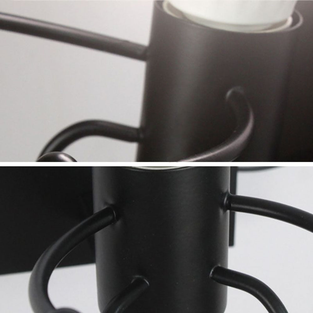 Arisha Modern Decorative Man Metal Wall Lamp, White/Black