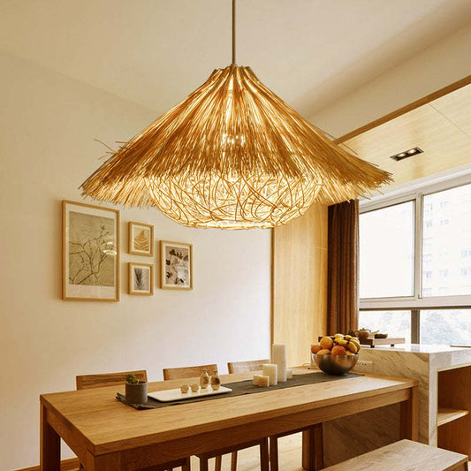 Muto handgeweven rotan modelleringshanglamp