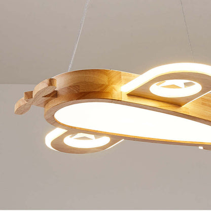 Arisha moderne naturel créatif bricolage enfants avion forme suspension, bois