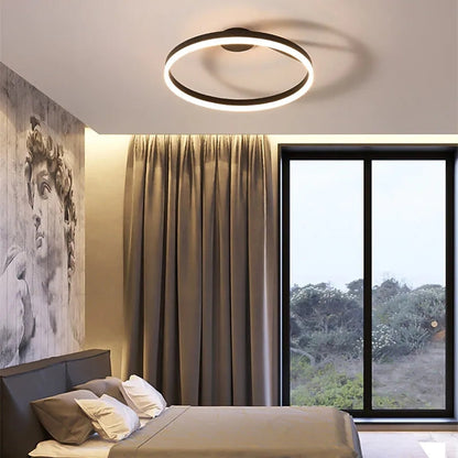 Plafonnier encastré Solen Modern Circle, noir et blanc