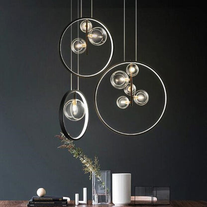 Arisha Nordic Glass Bubbles LED Modern Pendant Light for Dining Room