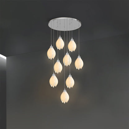 Suspension en métal et céramique Olivia, pour salon ou chambre