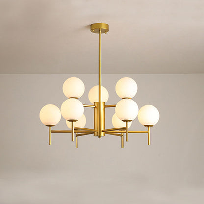 Silva Modern Globe Bubble Metal/Glass Pendant Light, Gold/Black