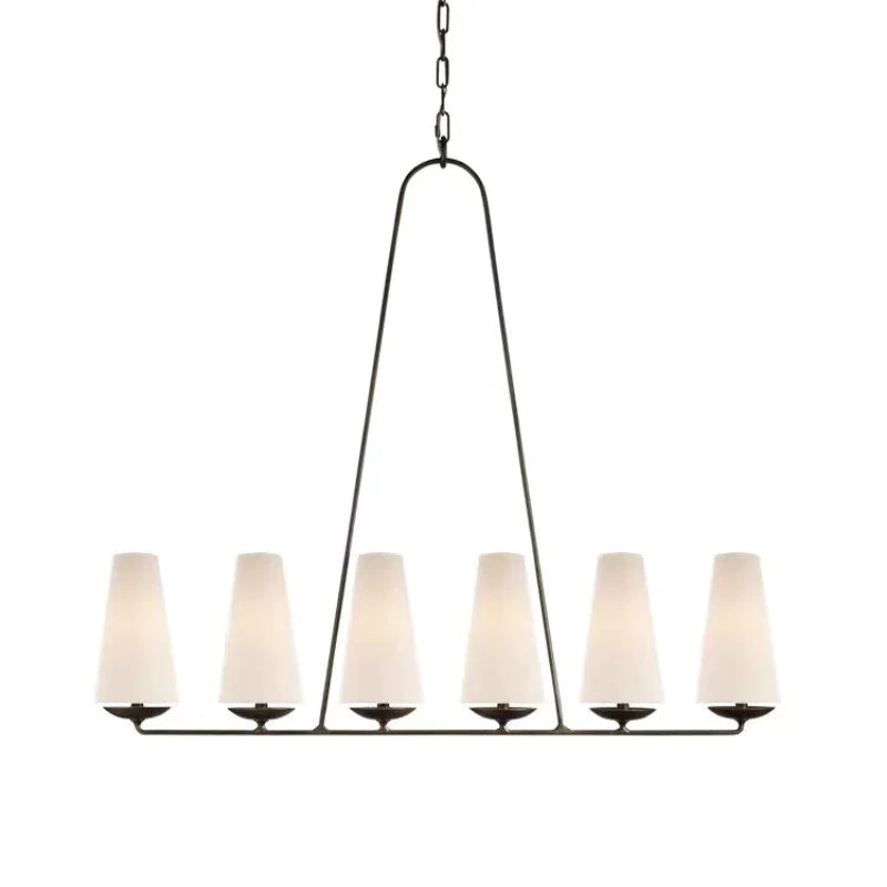 Silva Vintage LED Kronleuchter Weiß Schwarz Schlafzimmer Küche