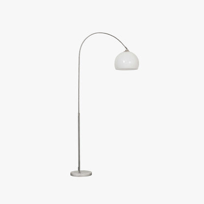 Mira Floor Arc Lamp, Tall Floor Light, Modern, Orange/ White