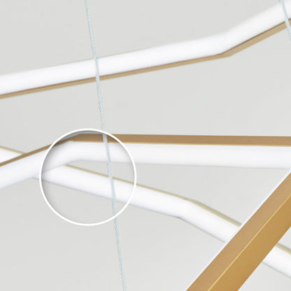 Arisha Minimalist Geomatic Metal Pendant Light, Gold, DIY