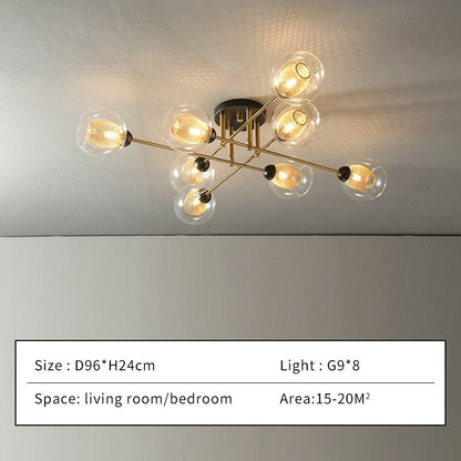 Valentina Lustre globe industriel en verre LED, 6 styles